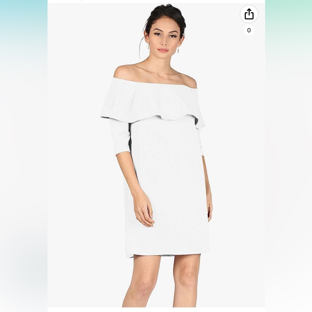Womens 3/4 Sleeve and off the Shoulder Dress (NWOT)